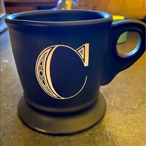 Anthropologie Noir Initial “C” Mug